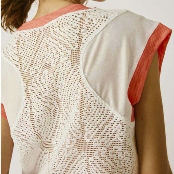 NWT Free People Sleeveless Mesh Back Tank Sleeveless Tennis Layer Top - Picture 11 of 12